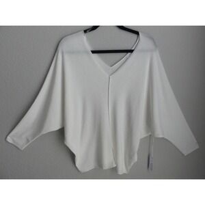 Six Fifty Double V Top Size L Ivory Doman Sleeve NWT French Terry Casual